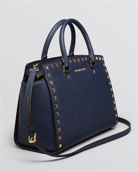 michael kors large selma studded satchel|Michael Kors selma bag.